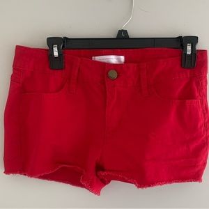 Red Jean Shorts